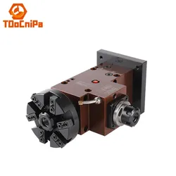 1+1 ER25 Front  Side punching tapping chamfering turning square power head 90 degree power head