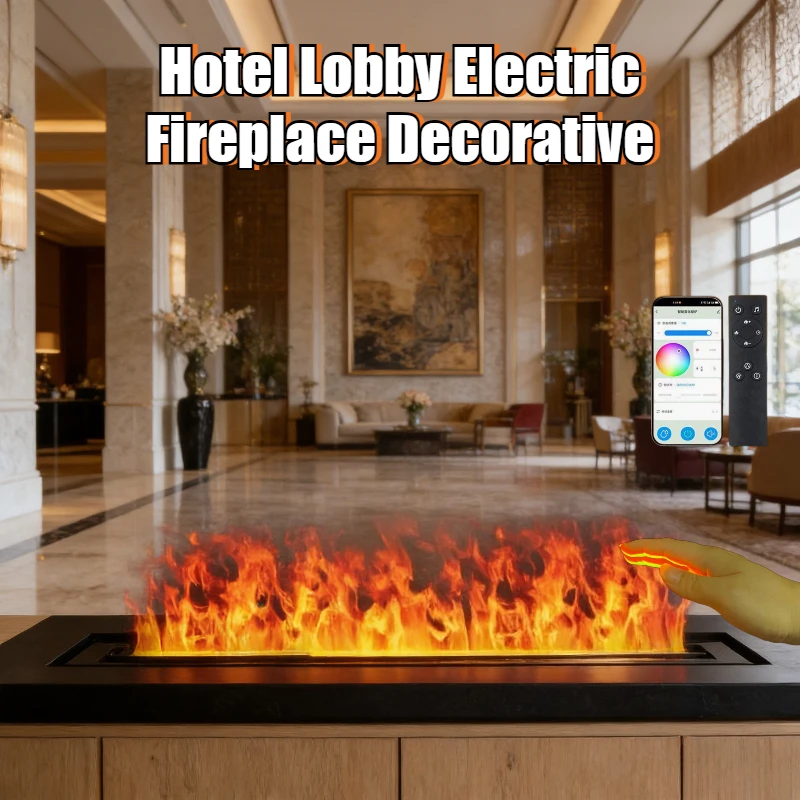 

Декоративный электрический камин для лобби отеля, технология создания эффекта дымки, 3D-эффект пламени, элегантное украшение для приветствия гостей