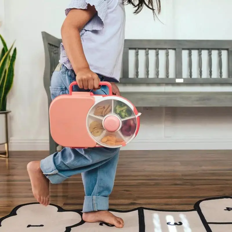 

Kids School Lunch Box Portable Lunchbox With Compartment Children Lunchbox With Small Snack Spinner Portable Lunch Container