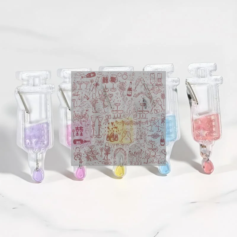 1Pcs Cute Anime Backpack Charm Girls Aesthetic Climbing Hook Accessory Nurse Needle Carabiner Acrylic Shaped Bag Keychain