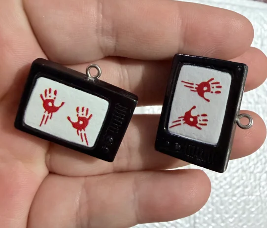 10pcs Halloween resin 3D cute cartoon Keychain Charms Pendants For DIY Earring Necklace Jewelry Making ﻿