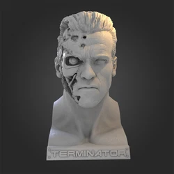 1/10 Scale Resin Figure Model 41mm Height Schwarzenegger Terminator Robot Bust Unpainted Boy Toys