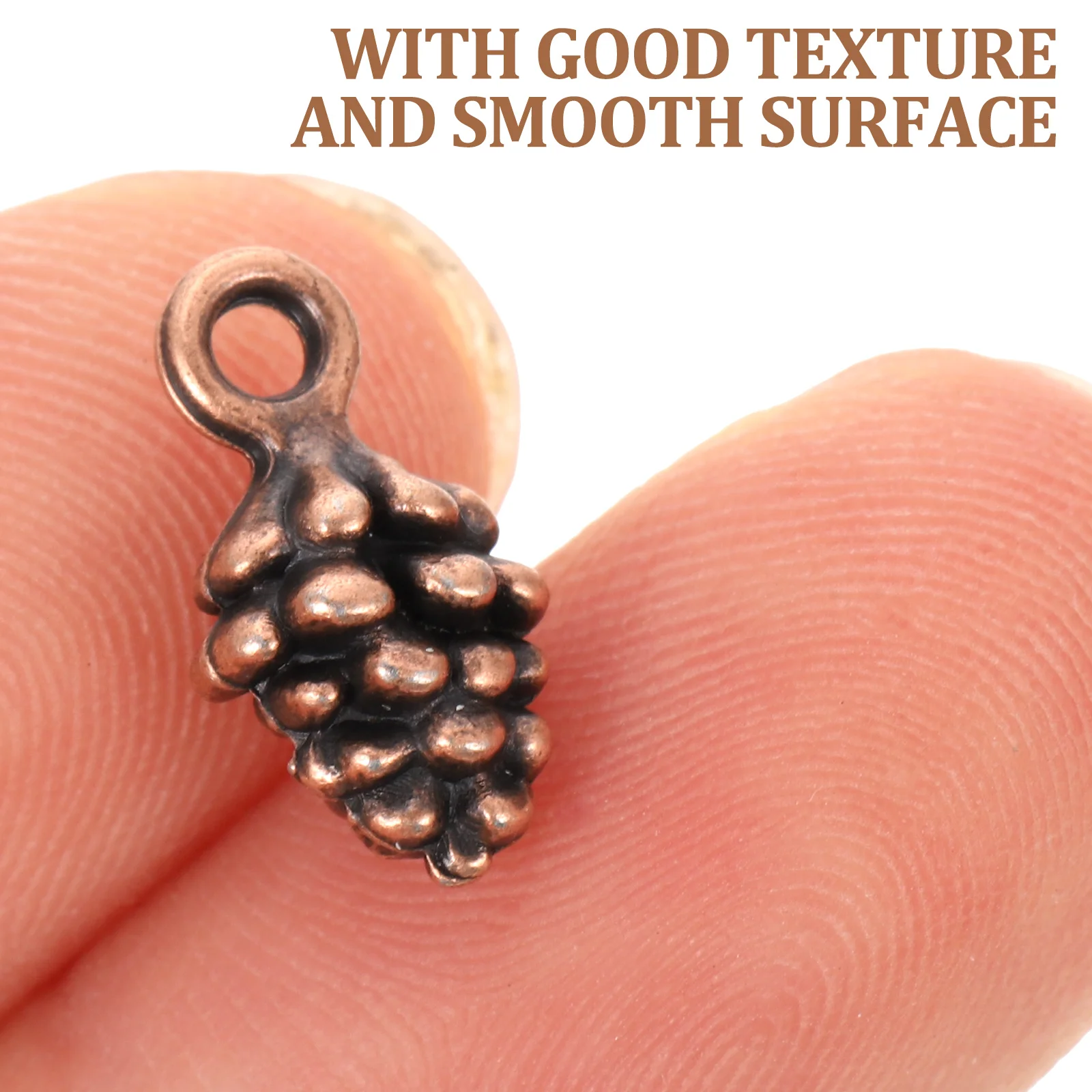 

60Pcs Pine Cone Shape Alloy Charms Jewelry Pendants Necklace Creative Jewelry Making Earring Supplies