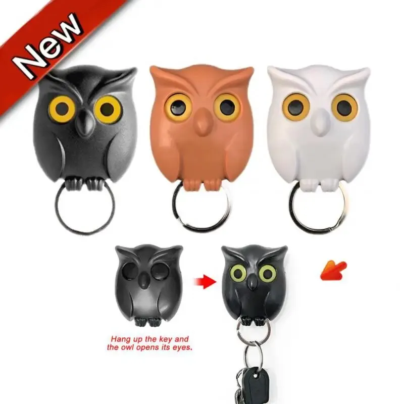 1pc Household Owl Key Hook Entrance Foyer Wall Hanging and Non Punching Storage Key Hook