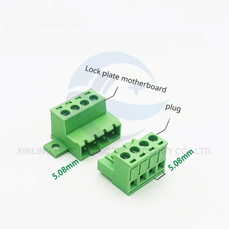 Löt freier Kolben 2 edgrkc-3, 5mm Stecker klemmen verriegelung platte fest 5,08mm Stecker klemmen Kabelst ecker klemmen