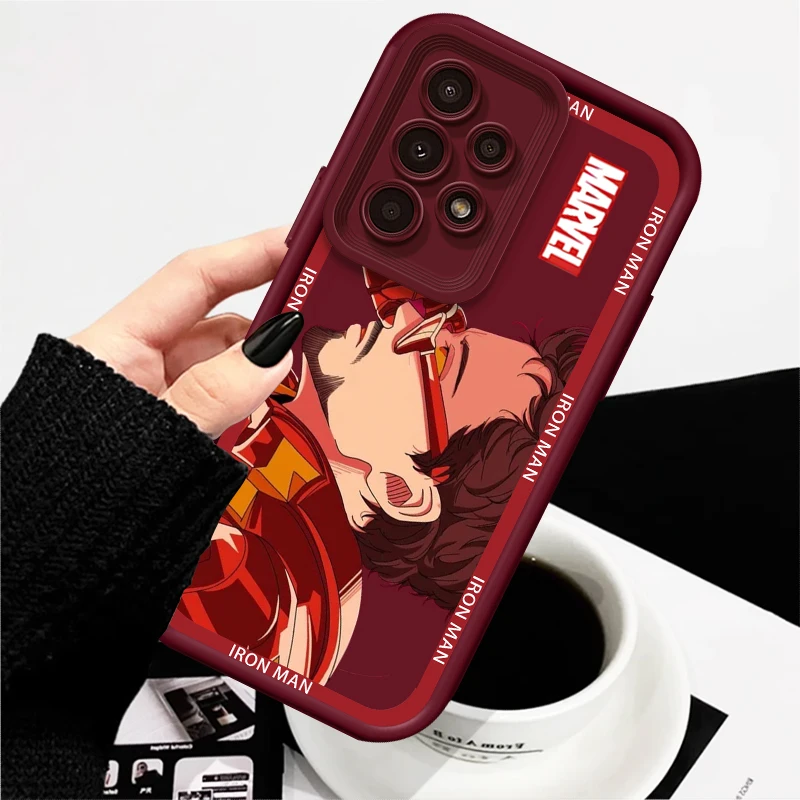 غطاء فاخر للرجل الحديدي المنتقمون لسامسونج ، غطاء سلم العين ، A73 ، A71 ، A54 ، A53 ، A52 ، A51 ، A33 ، A32 ، A21S ، A14 ، A13 ، A12 ، A03 ، A04 ، a05 5G