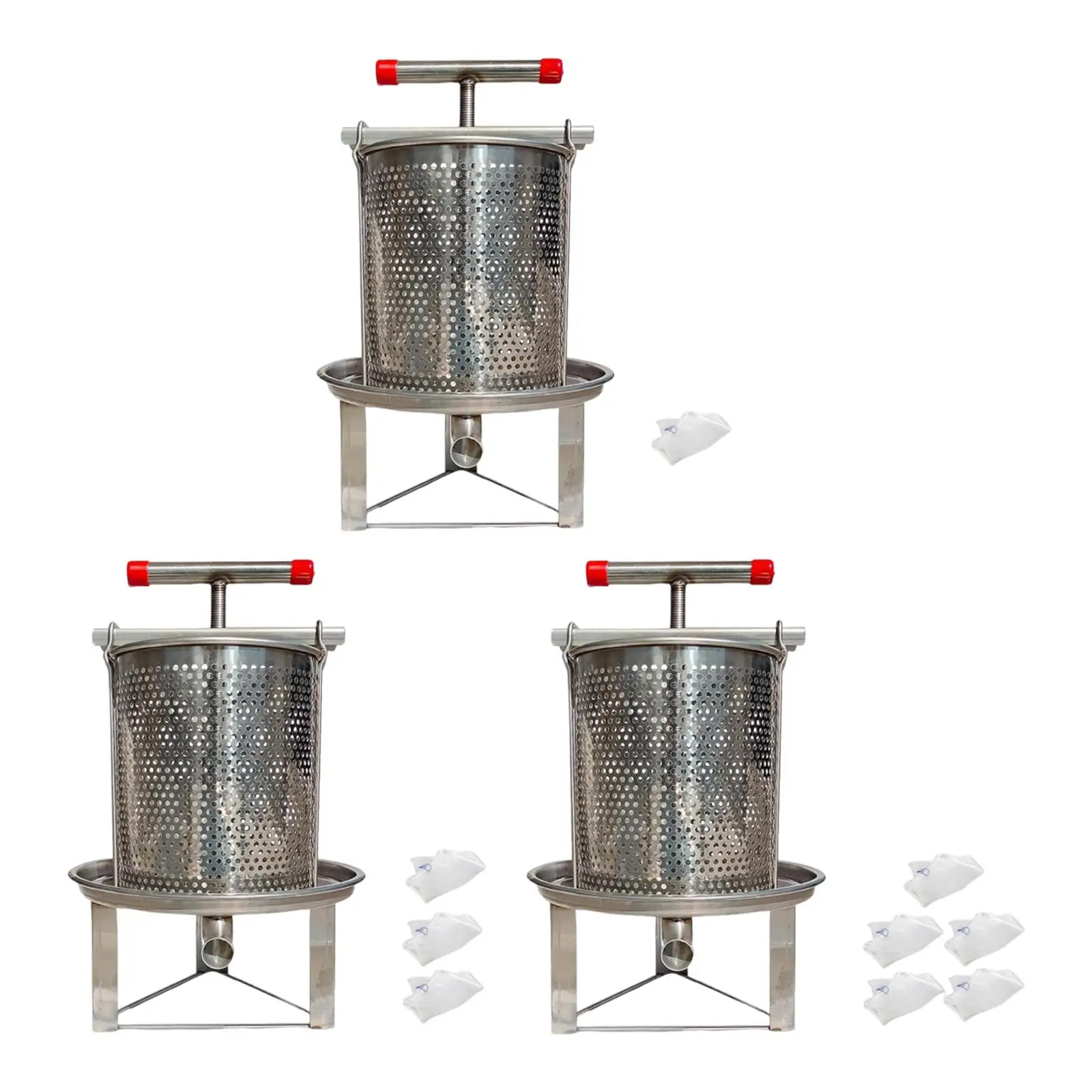 

Large Honey Presser Lightweight Portable Sturdy Household with T Hand Crusher for Oil Pomace Honeycomb Vegetables Juice Grape