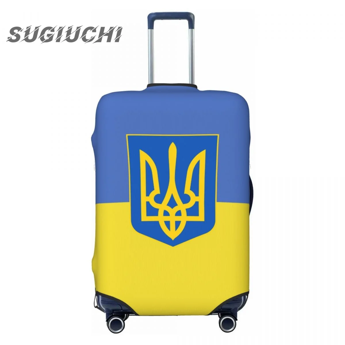 ウクライナ国旗荷物カバースーツケーストラベルアクセサリープリント弾性ダストカバーバッグトロリーケース保護