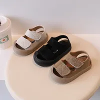 Simple Women's Baby Shoes Anti-collision Soft Bottom Sandals For Boys Ages 1-3 Learning To Walk Beach Shoes