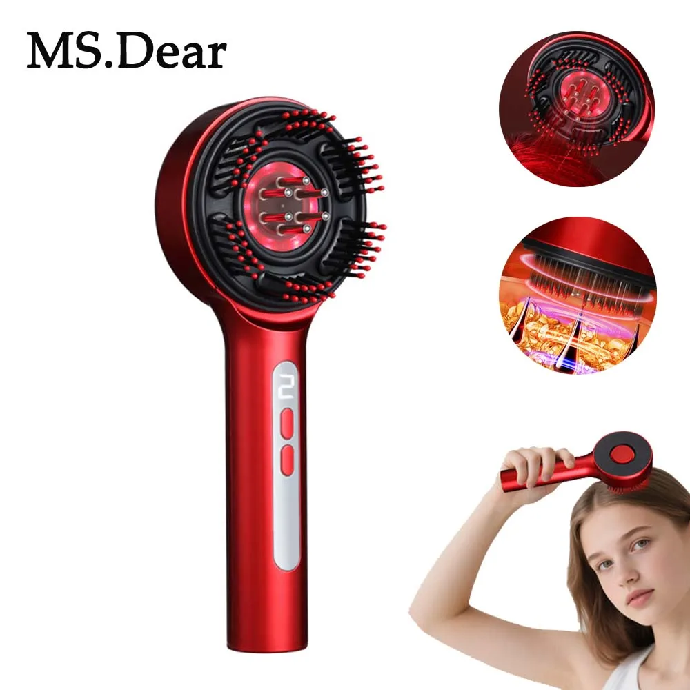 

5 Levels Adjustable Anti Hair Loss Massager Comb LCD Display Hair Oil Applicator Scalp Massage Brush Electric Scalp Massage Comb