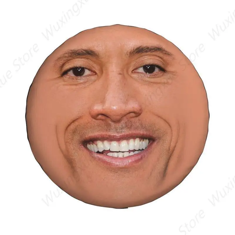 The Rock Dwayne Meme Spare Tire Cover for Mitsubishi Pajero Jeep RV SUV 4WD 4x4 Car Wheel Protector Covers 14