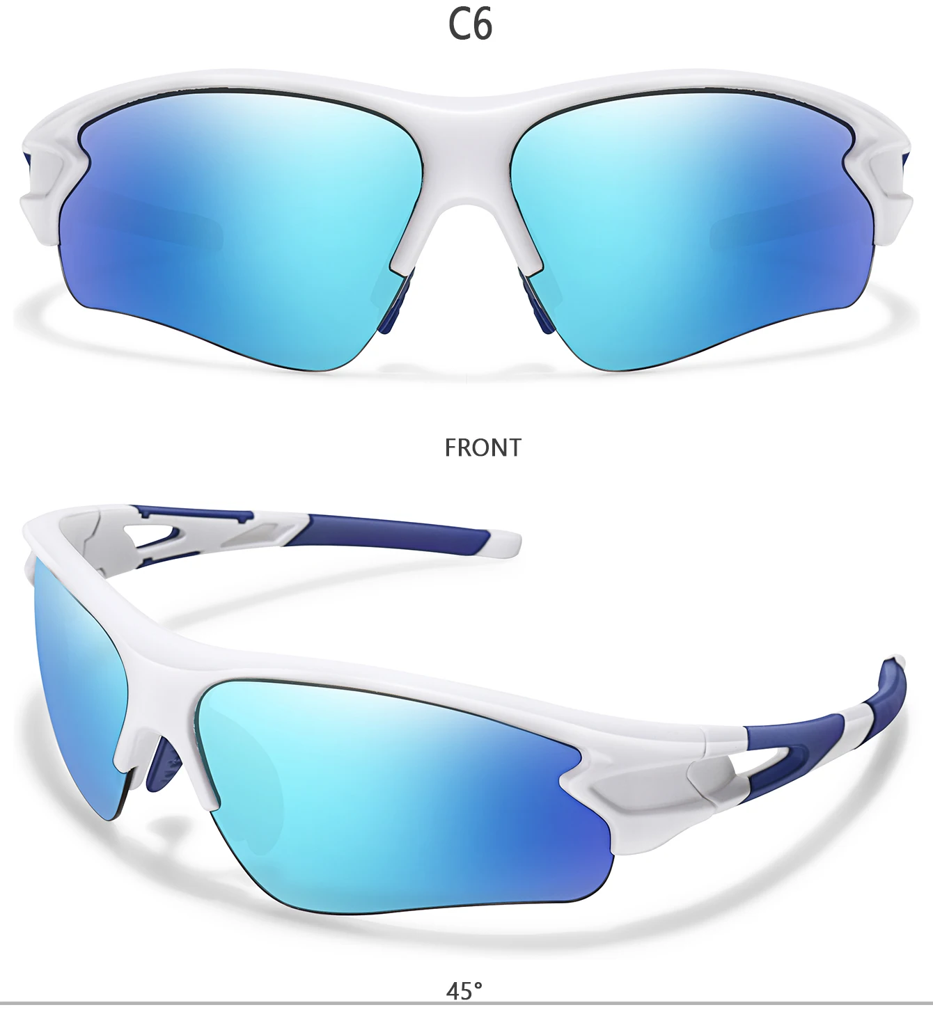 Marke Mode Frauen Männer Sonnenbrille Outdoor Sport Angeln Radfahren Laufen Fahren Brillen Frauen Mode Brille Komfortable Nase – Detail 8