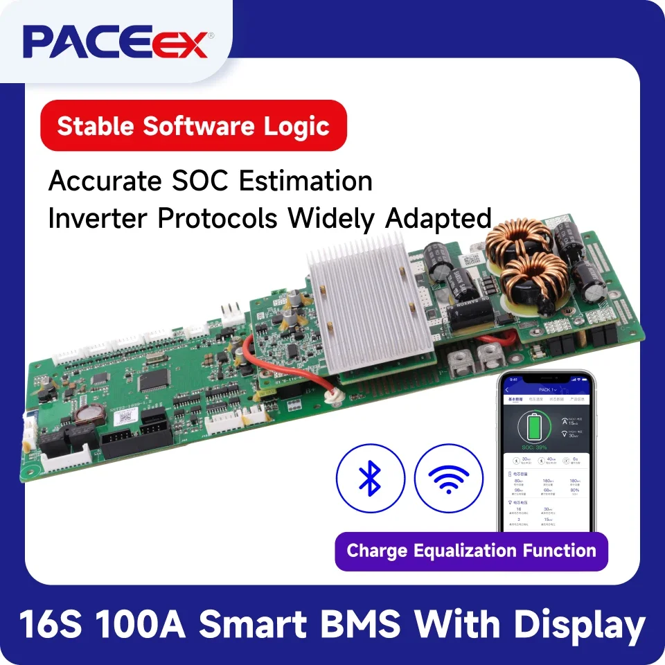 PACEex 16S 100A BMS PACE LifePO4 BMS Safe and Reliable Multi-protection