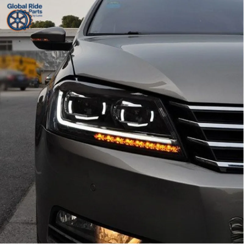 

Подходит для новой фары Magotan в сборе 12-15, модель B7, модифицированные струящиеся светодиодные линзы дневных ходовых огней, ксеноновые линзы