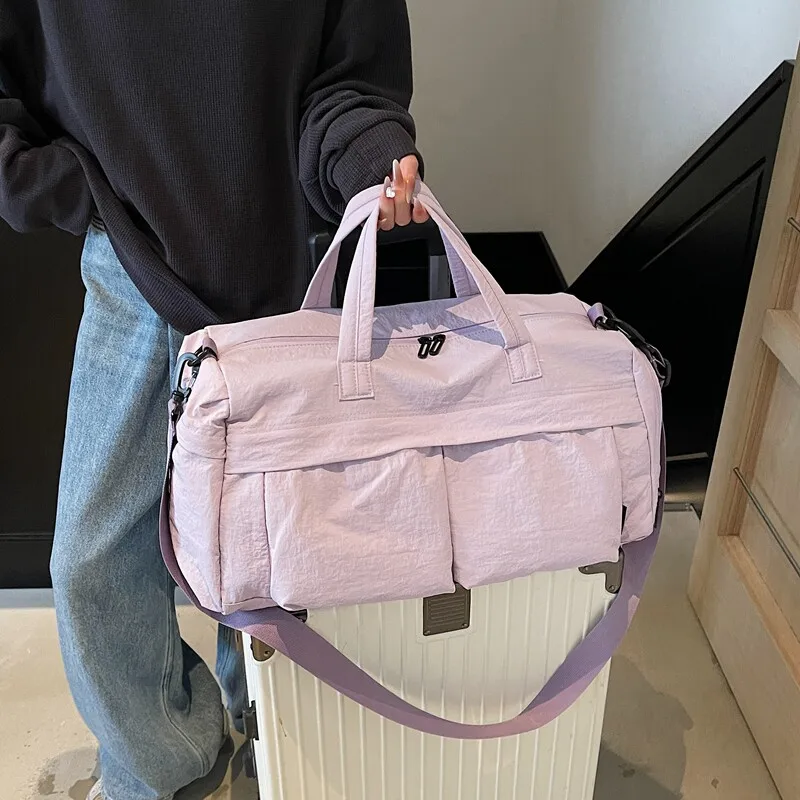 large-capacity-travel-bag-ladies-fitness-training-bag-independent-shoe-storage-clothing-bag-short-trip-business-trip-bag