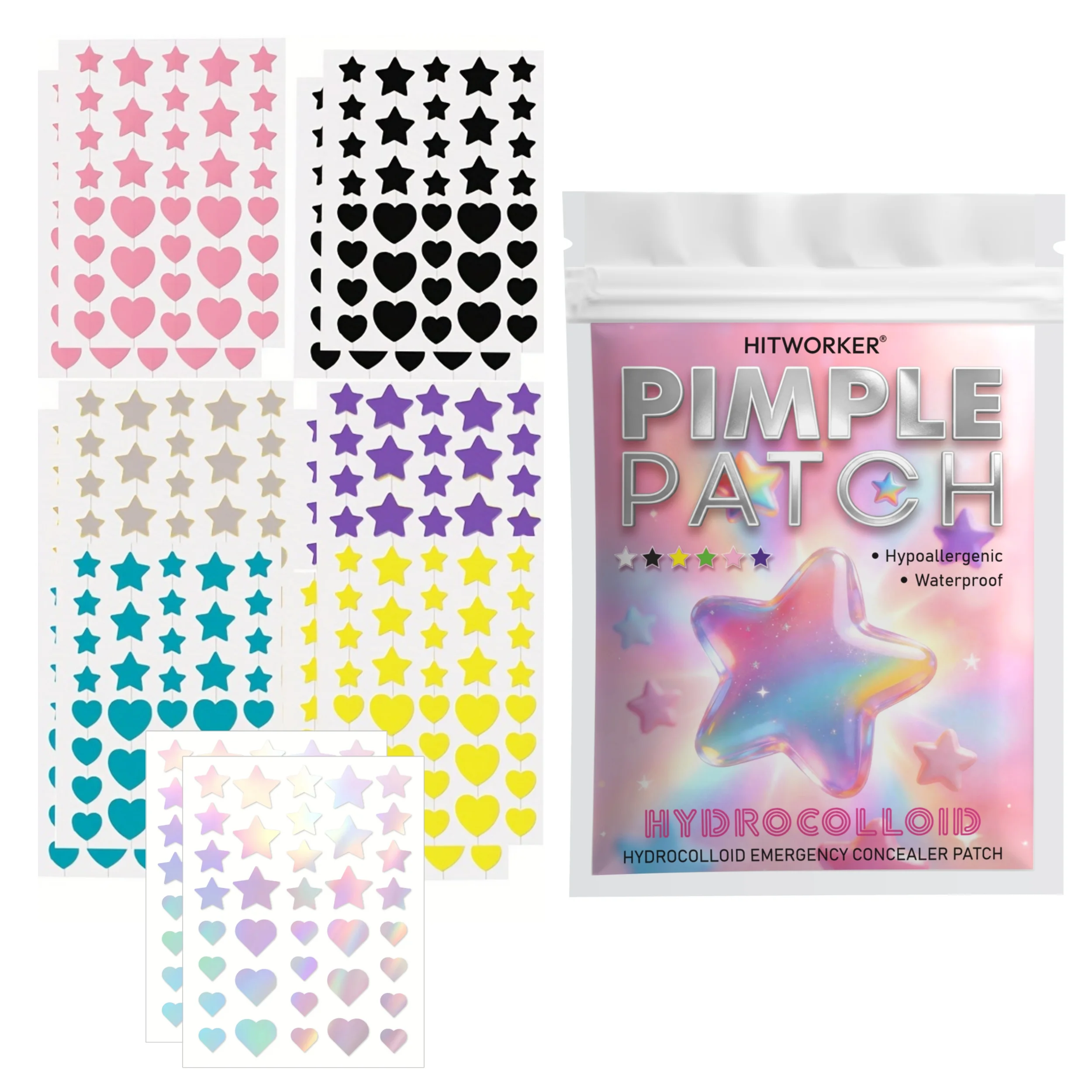 200/400/600pcs Acne Patches, Suitable for All Skin Types, 2 Sizes, No Preservatives and Alcohol, Daily Facial Skincare Accessori