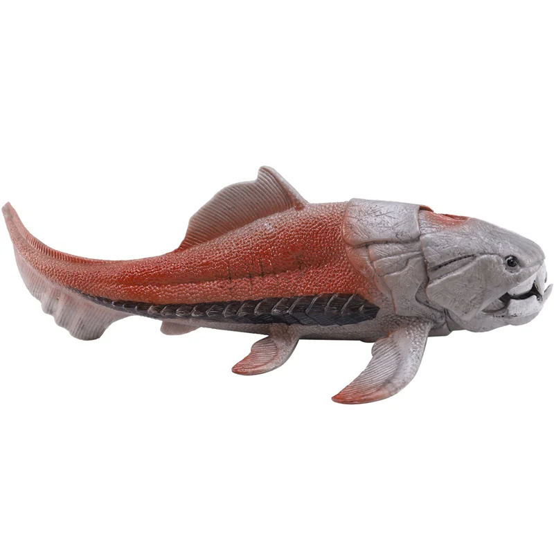 2 uds 20Cm dinosaurios modelo Dunkleosteus dinosaurio pez decoración modelo de figura de acción
