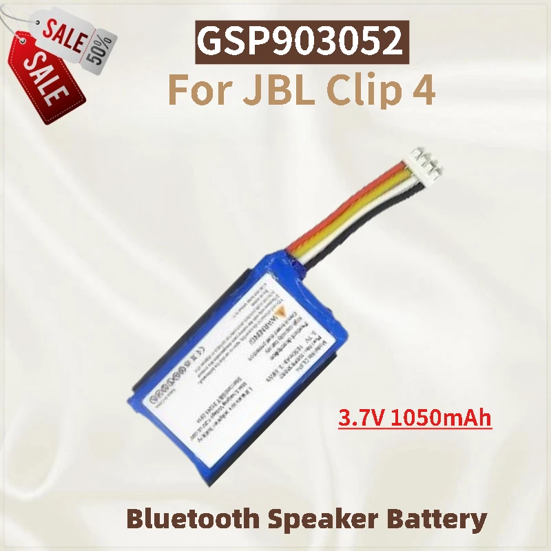 

High Quality GSP903052 Battery 3.7V 1050mAh For JBL Clip 4 Bluetooth Speaker Brand New Replacement Battery