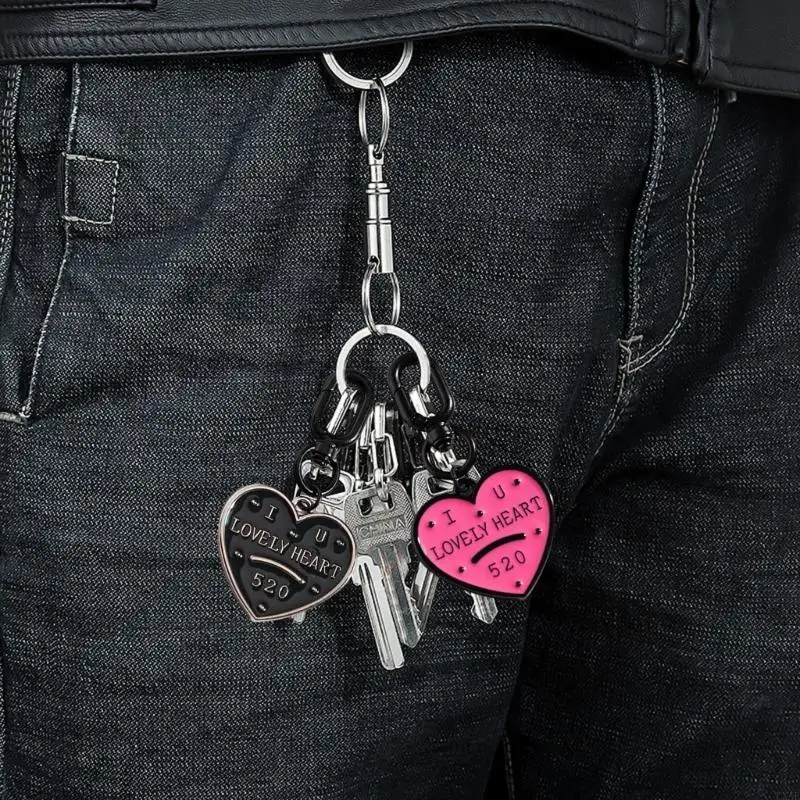  Unique Star Heart Keychain Retro Resin Design Decorative Gift For Friend