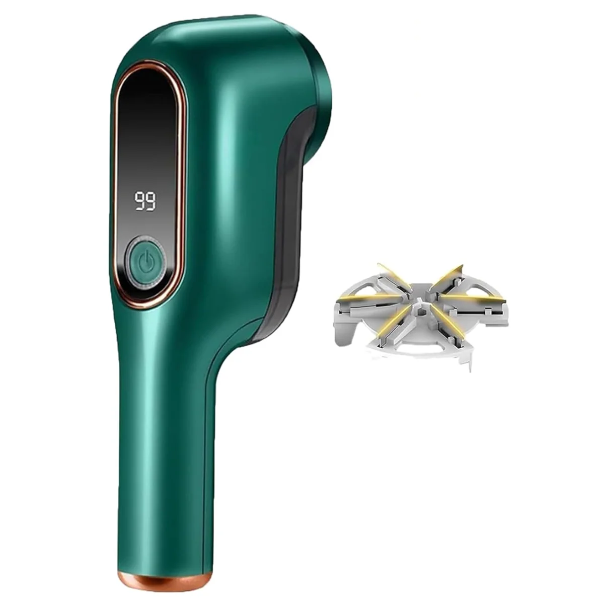 AUU-Electric Lint Remover Rechargeable,Lint Remover, Intelligent Digital Display Lints Shaver, Digital Power Displa Green