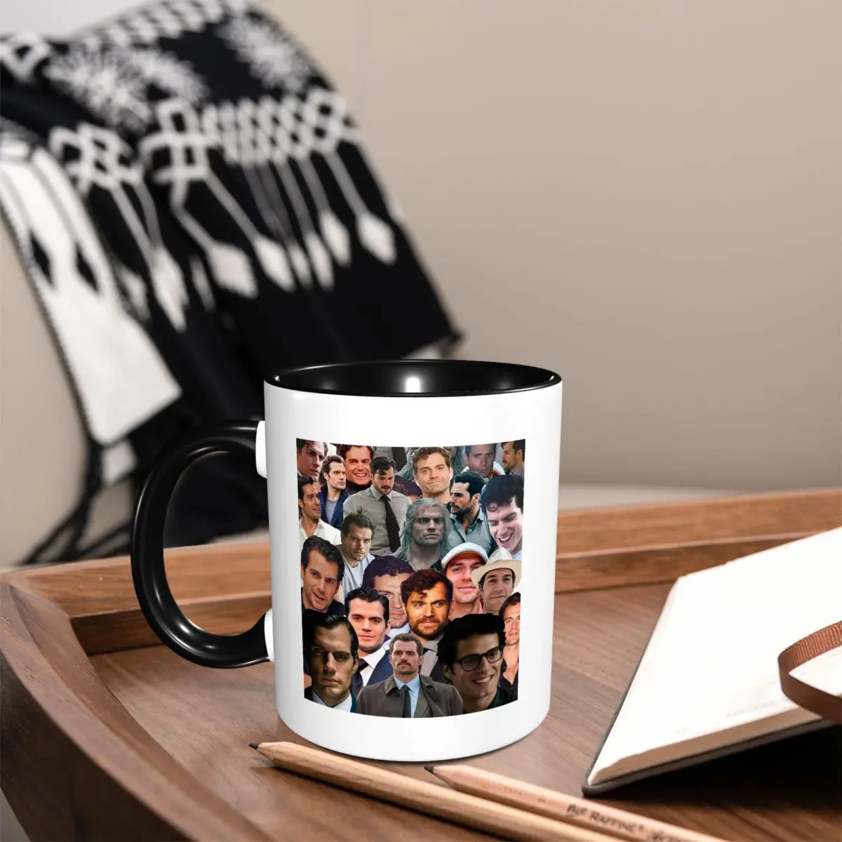 Henry Cavill Photo Collage 1 Mug Funny Ceramic Coffee Cups Tea Mugs Milk Cup Drinkware Gifts for Friends