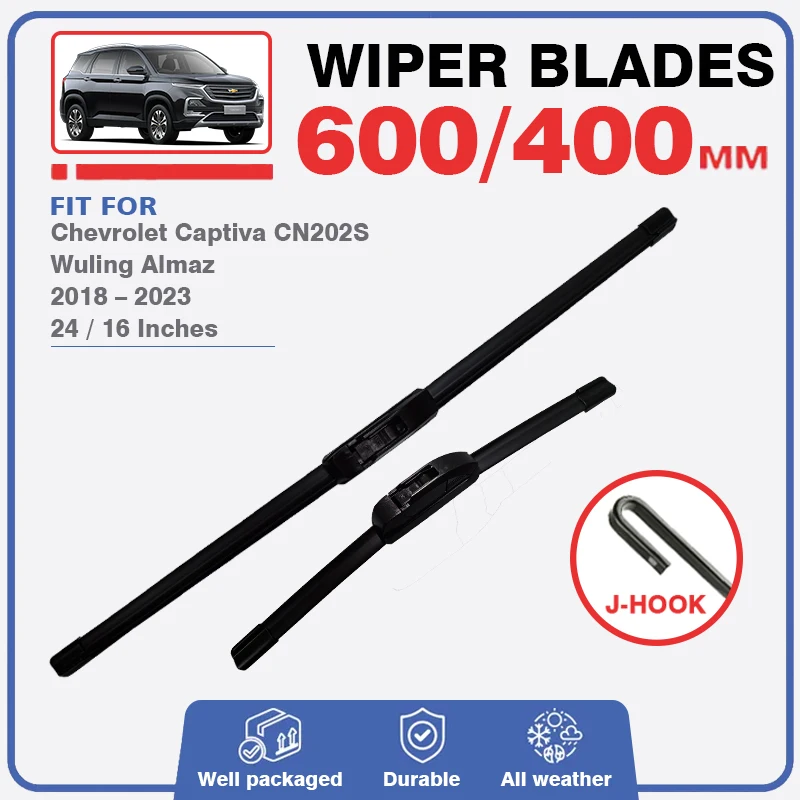 Front Windscreen Wiper Blades Set For Chevrolet Captiva CN202S 2019 2020 2021 2022 2023 Windshield Brushes Window Refill Motor