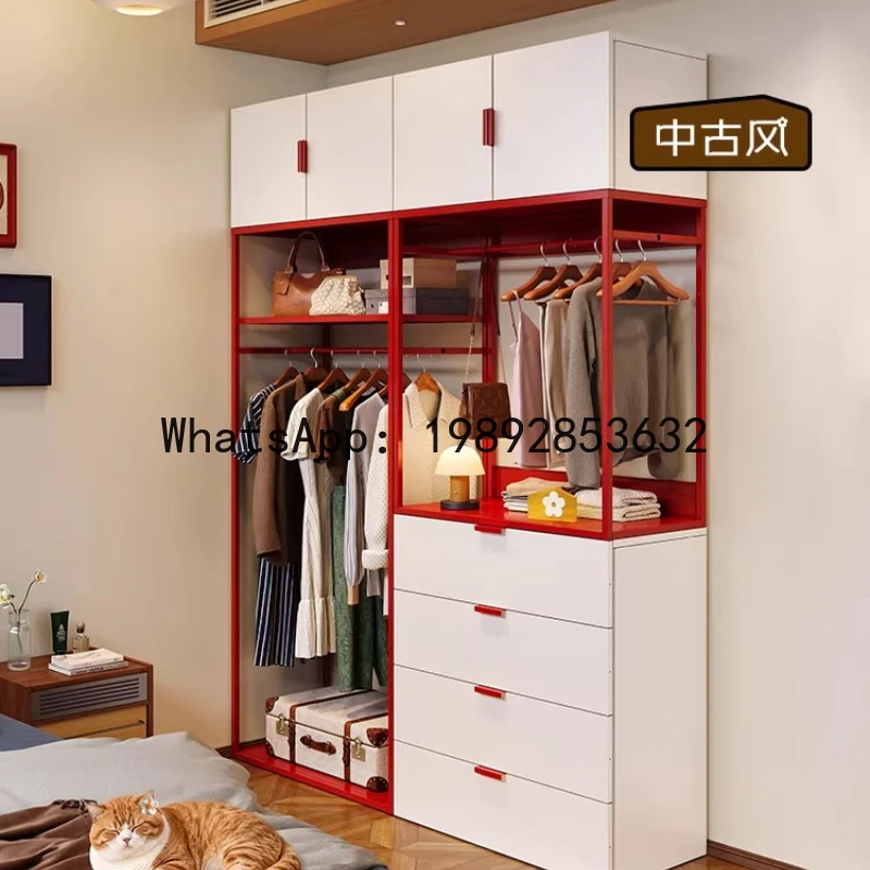

LL Stainless Steel Wardrobe Open Floor Storage Iron Art Hanging Clothes Bedroom Home Coat Rack