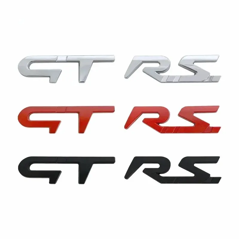 Car Sticker 3D Metal RS GT Sport Logo Rear Trunk Emblem Badge for Renault Logan Clio Megane Kangoo 1 2 3 4 Captur Espace Twingo