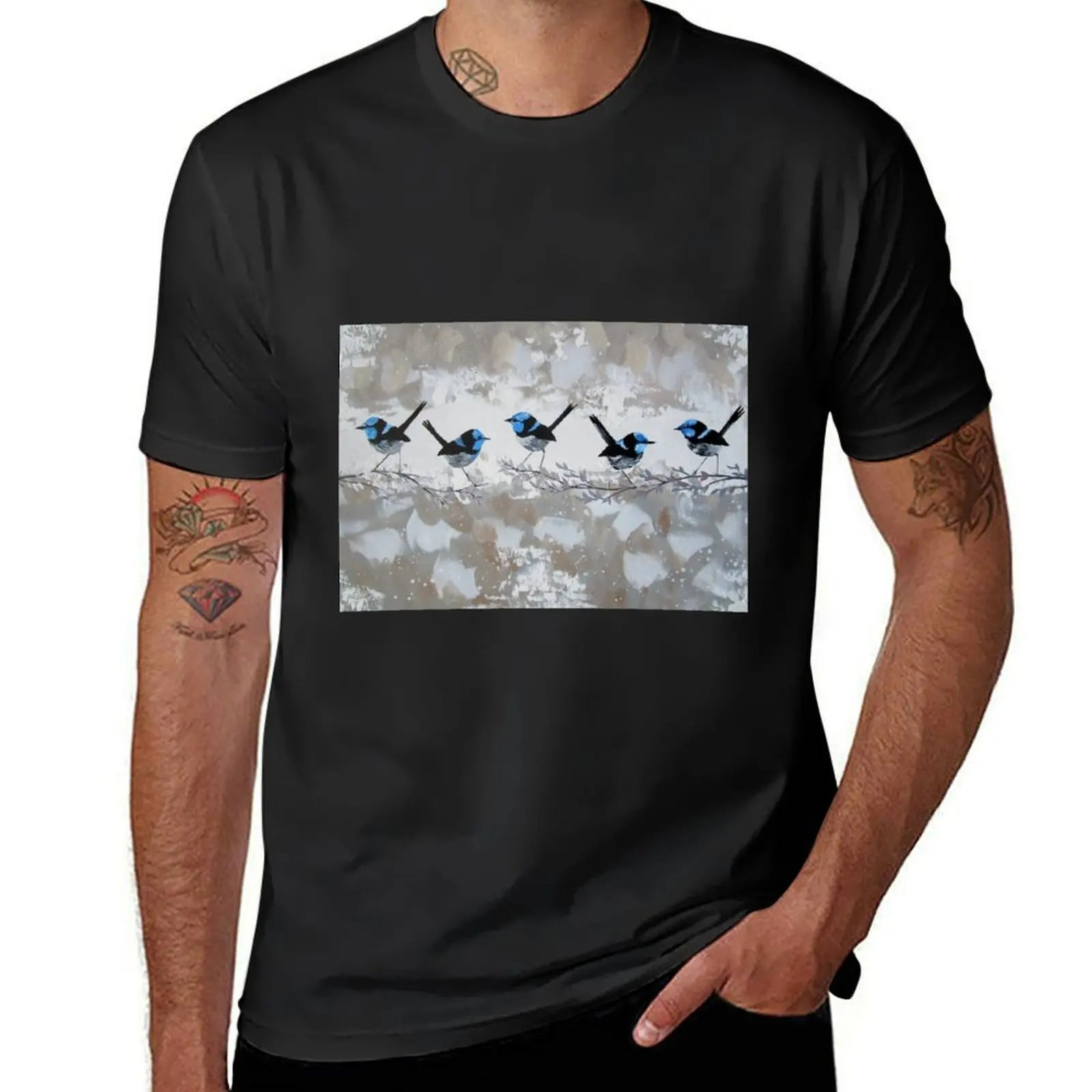 Fairy Wrens on Hamptons Colours T-Shirt tees Aesthetic clothing boys whites Men's clothing