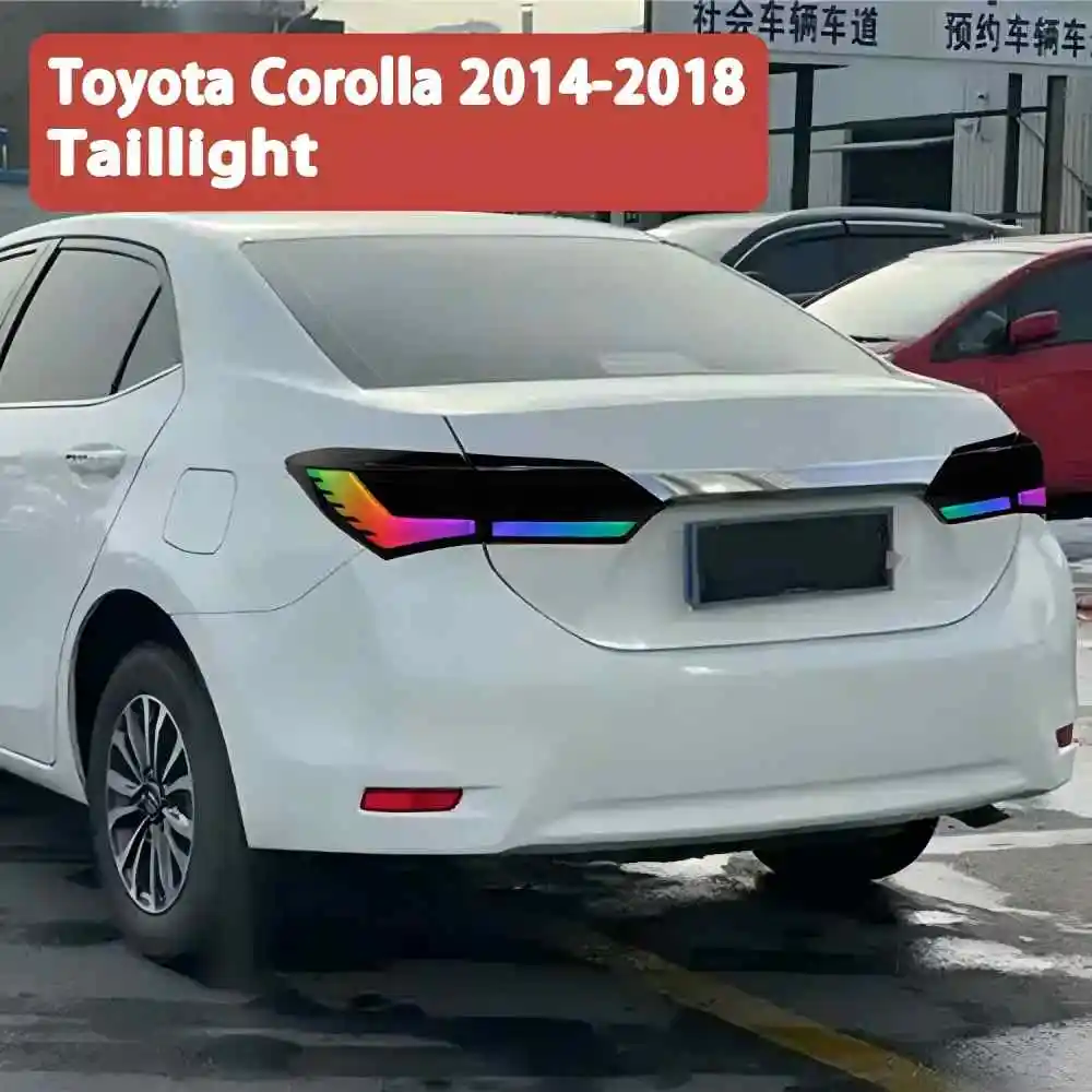 

LED RGB Tail Lights Assembly for TOYOTA Corolla 2014-2018 Rear Lamp with Animation DRL Sequential