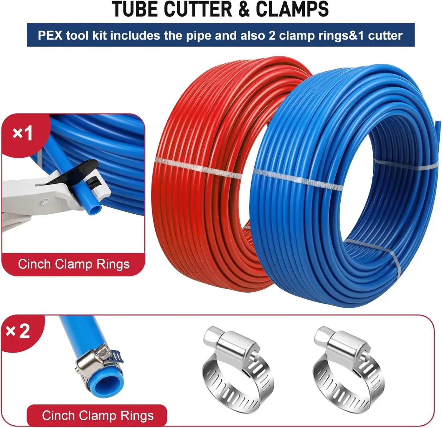 Tuyau de PEX-B EVOH de tuyauterie de PEX de 1/2 pouces 100ft 2 Rolls PEX Fuite durable de barrière d'oxygène-Verde flexible pour résidentiel