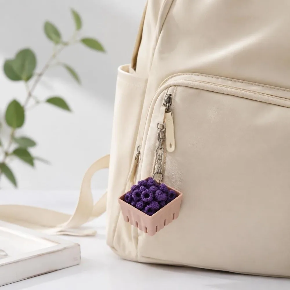 Portable Simulation Fruits Colorful Fruits Keychain Cartoon Creative Stress Relief Keychain Handbag Charm Gift