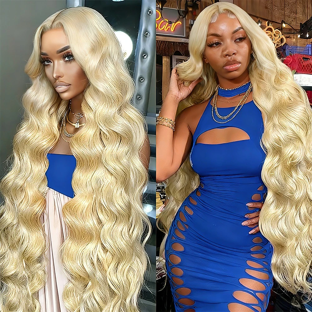 

Парик из натуральных волос 220 Density Honey Blonde 613 HD Lace Frontal, 13x6, с эффектом Body Wave, прозрачный, 40 дюймов, бразильский, 13x4 Lace Front Wig