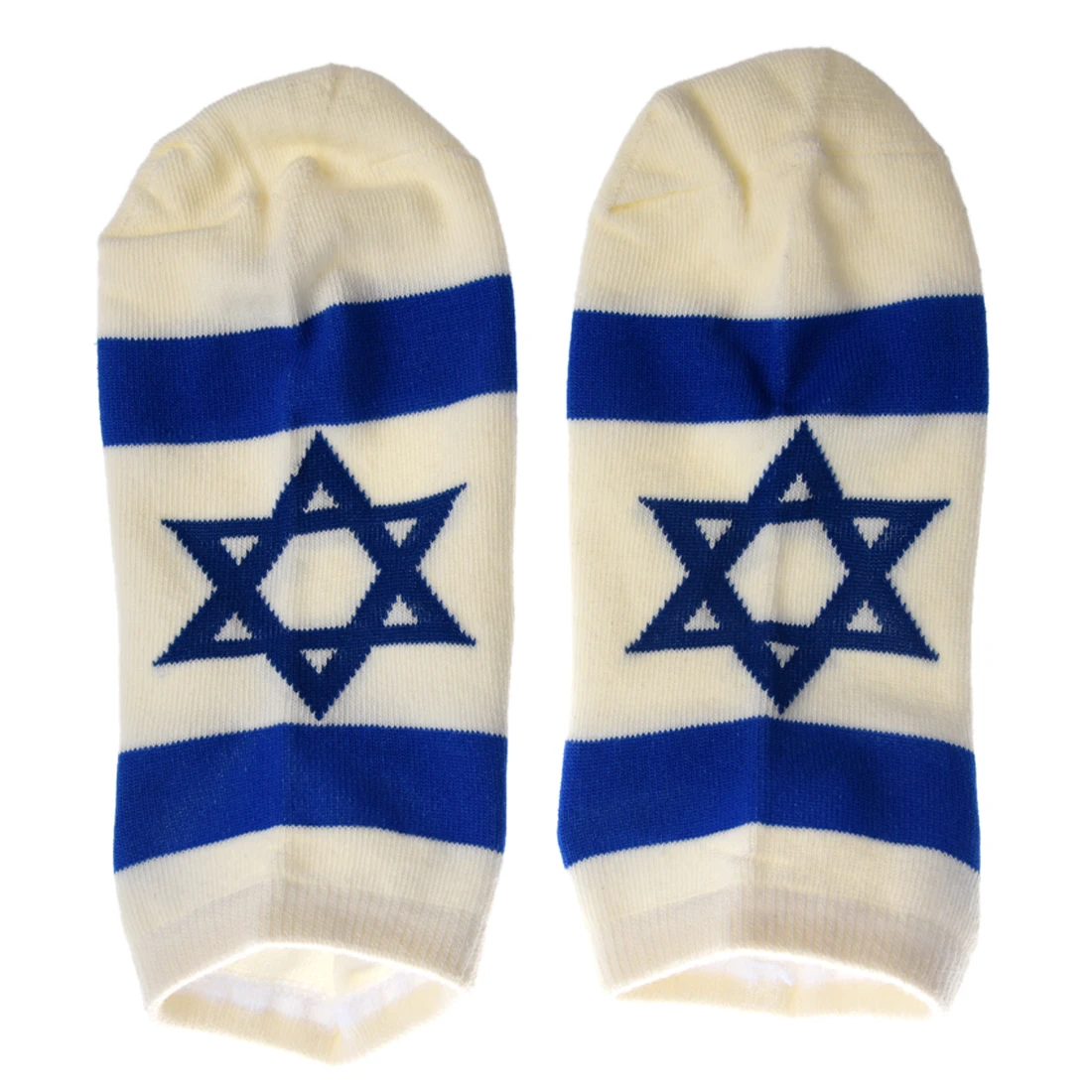 Par de calcetines elegantes con patrón de bandera de Israel y estrella para hombre