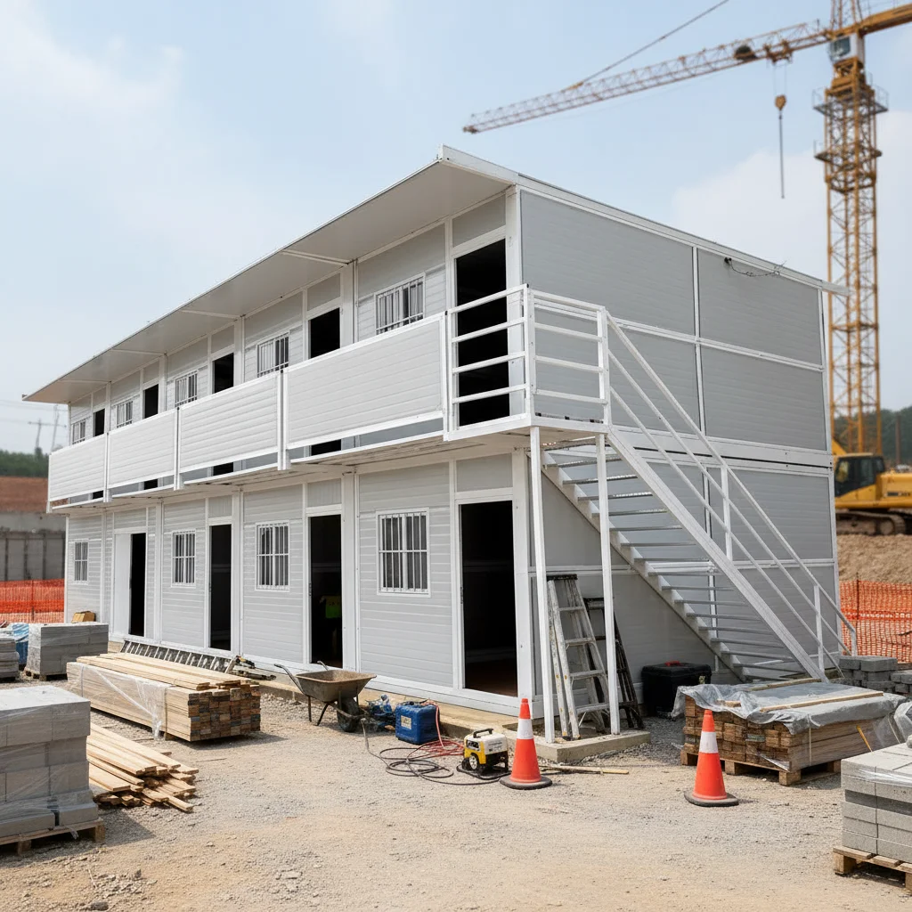 Temporary Building X-Type Customized Container House 20FT 5800*2500*2430 Sandwich Panel Foldable House Quick Hotel Workshop