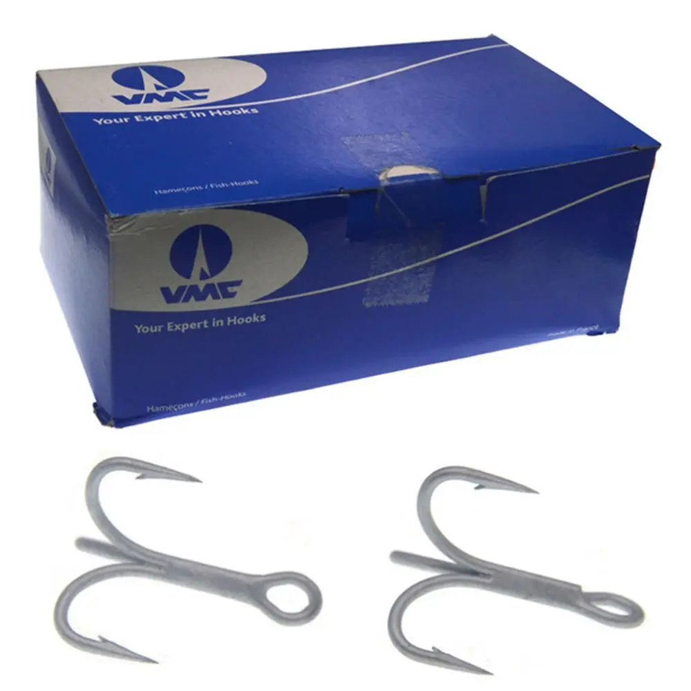 sharp 1# 2# 4# 6# 8# 1/0 2/0 3/0 4/0 5/0 Round Bend Fishhooks Tackle VMC Fishing Treble Hook Fishing Accessories