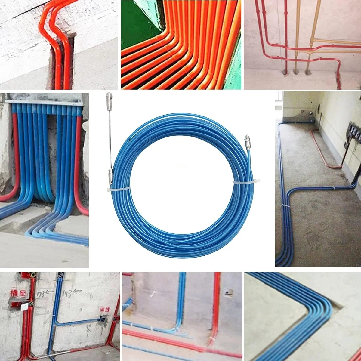 5-50m Universal Cable Guide Tape Puller Extractor Glass Fiber For Telecommunications Electrical Wall Wire Conduit Accessories