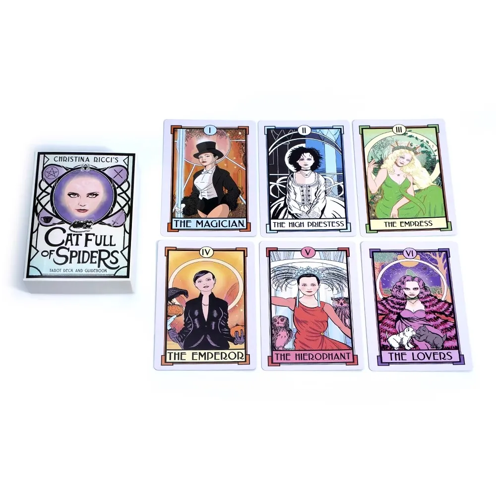 78 stuks tarotkaarten 10,5 * 6 cm kat vol spinnen tarotdek