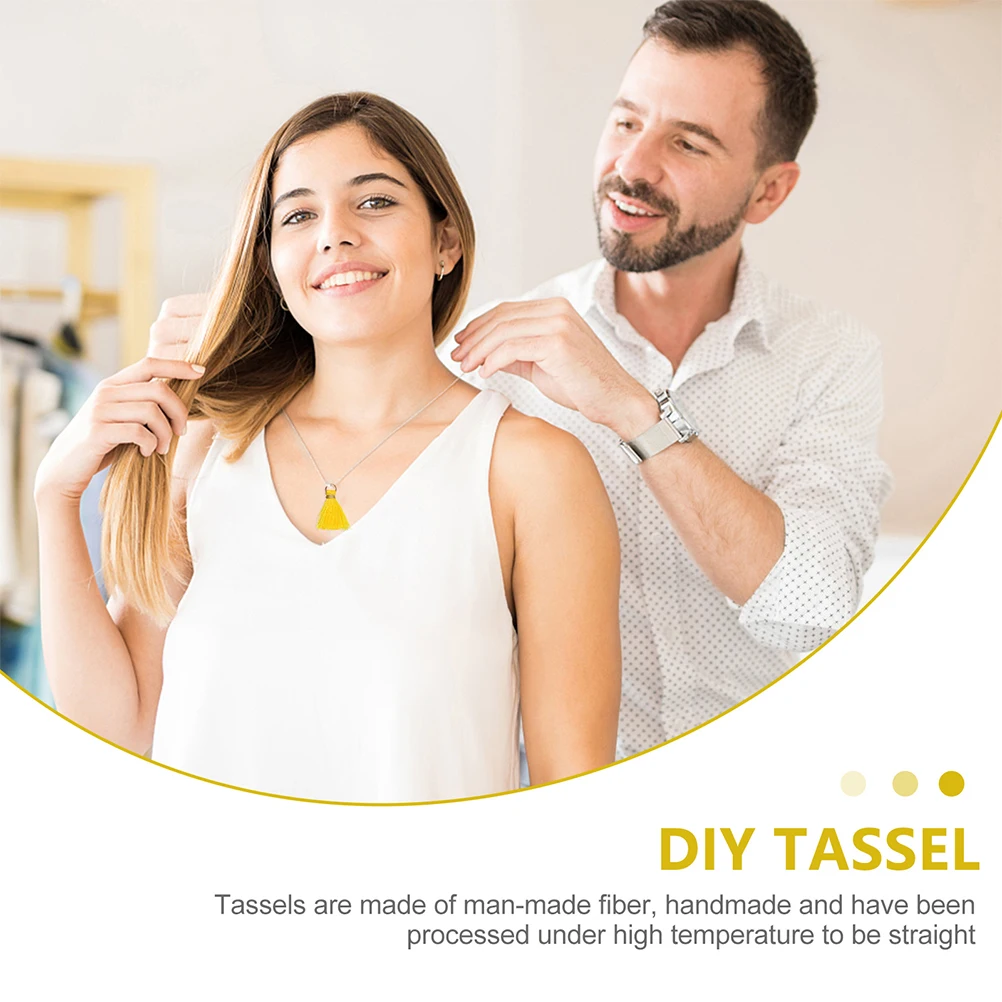 

50pcs Tassel Charm Rayon DIY Crafts Accessories Decorative Pendant Hanging Fan Jewelry Mini Tassels Gift Packaging