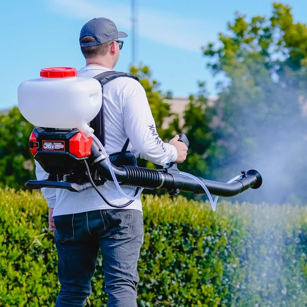 Рюкзак на батарейках для патио, газона и сада, противомоскитный туманообразователь, 4 галлона, 36 В для борьбы с вредителями, клещей, клещей, 4 галлона, туманообразователь