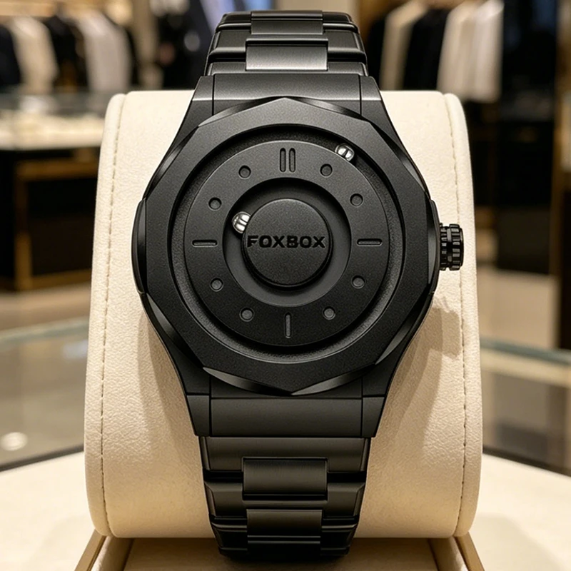 

Fashion 2026 FOXBOX Luxury Watches Men Creative Scrolling Beads Quartz Wristwatches LIGE Waterproof Steel Mens Watch Gifts Reloj
