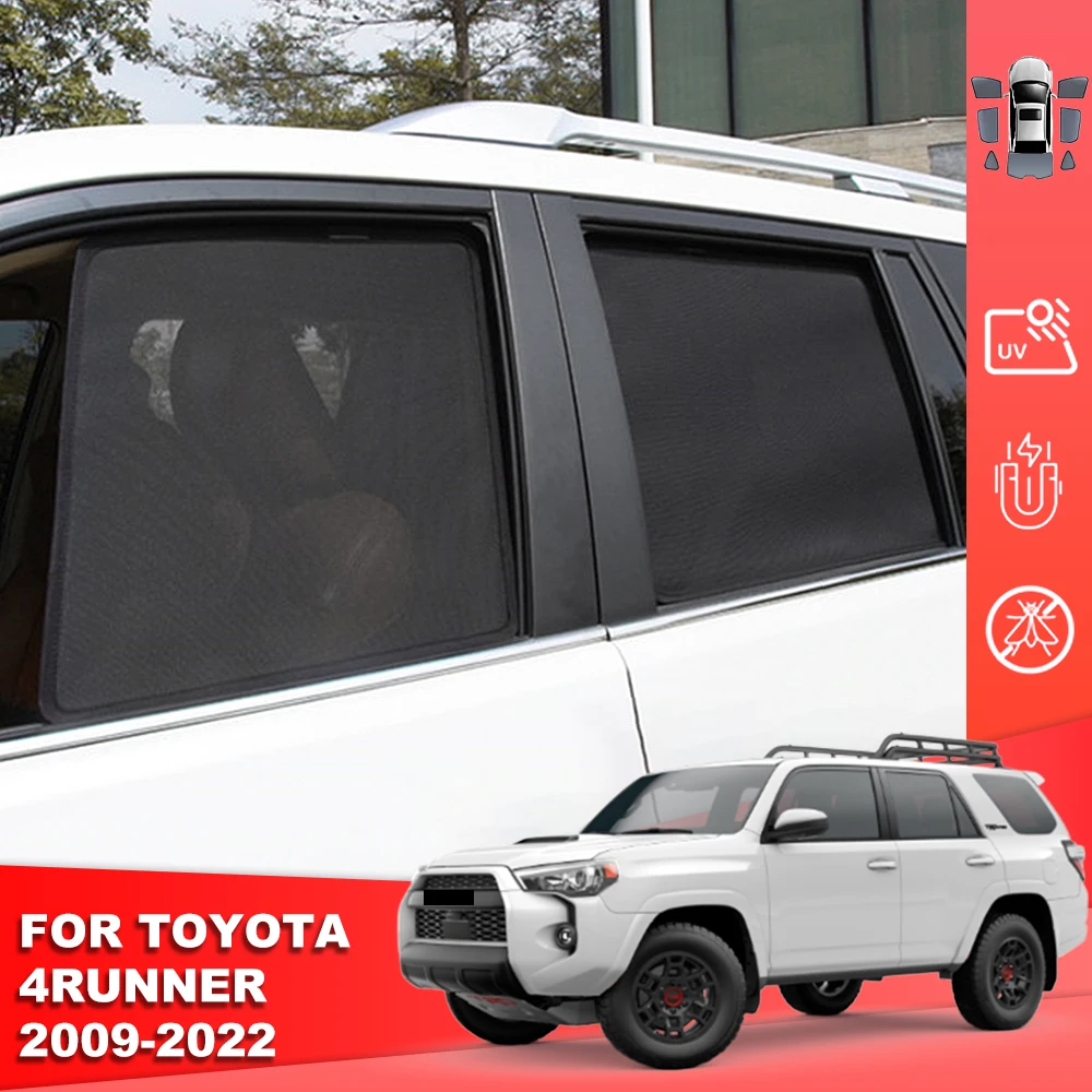 

For Toyota 4Runner 2010-2022 4 Runner Car Sunshade Shield Magnetic Rear Side Window Sun Shade Visor Front Windshield Curtain