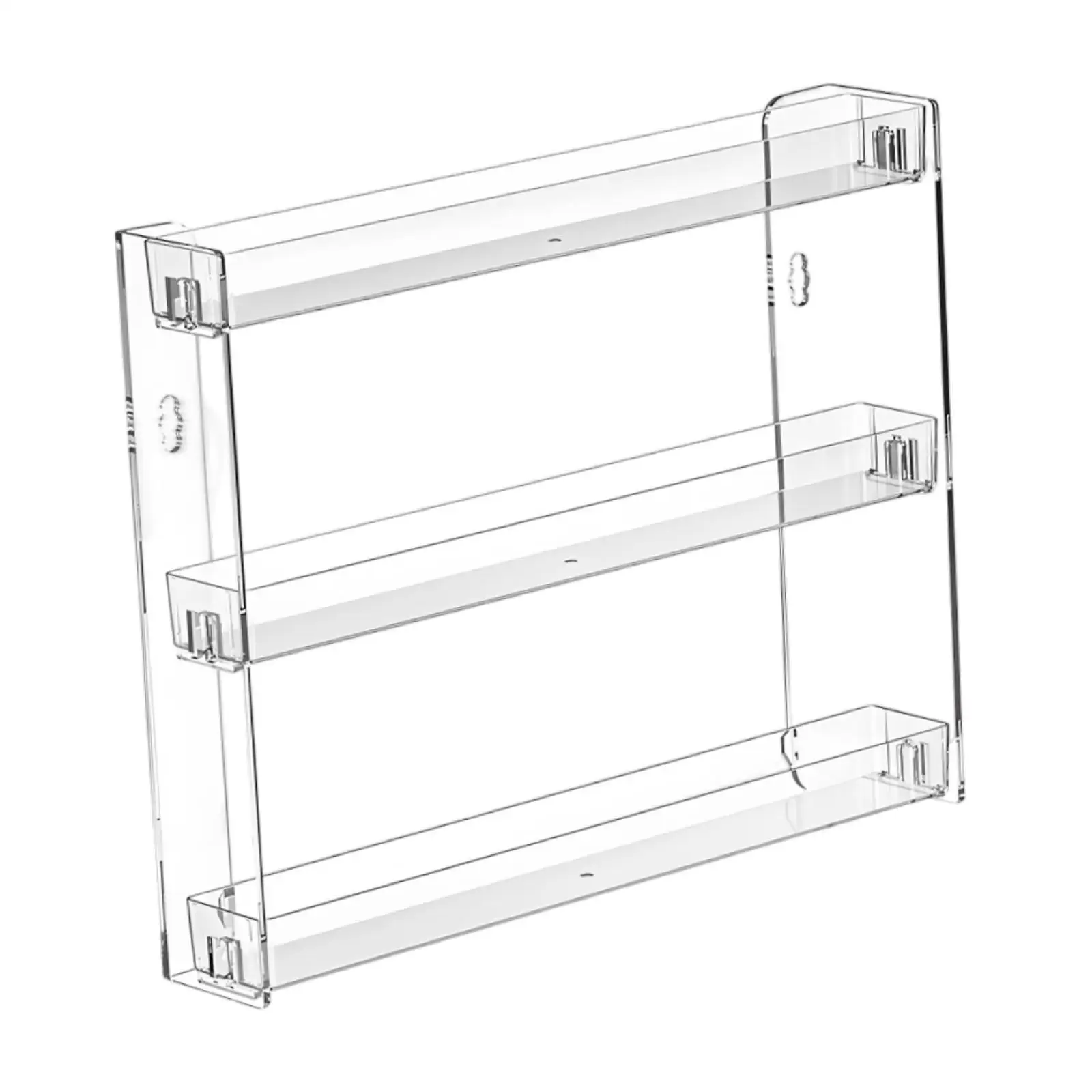 3 Tiers Acrylic Nail Polish Wall Rack Multipurpose Essential Oils Display Shelf 25cmx6x31cm