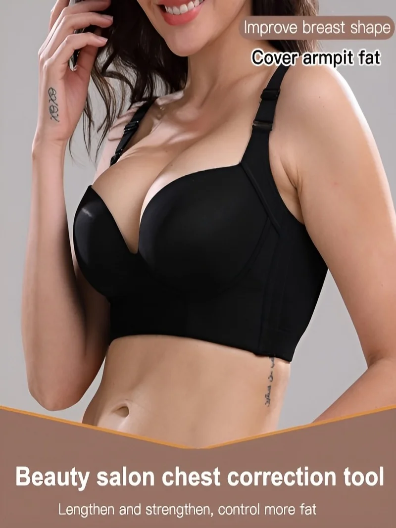 

⭐ 【COD + доставка в течение 24 часов】Бюстгальтер Veimia-Glossy Deep V - маркировка/Бесшовный регулируемый бюстгальтер пуш-ап/Спортивный бюстгальтер против провисания/широкий