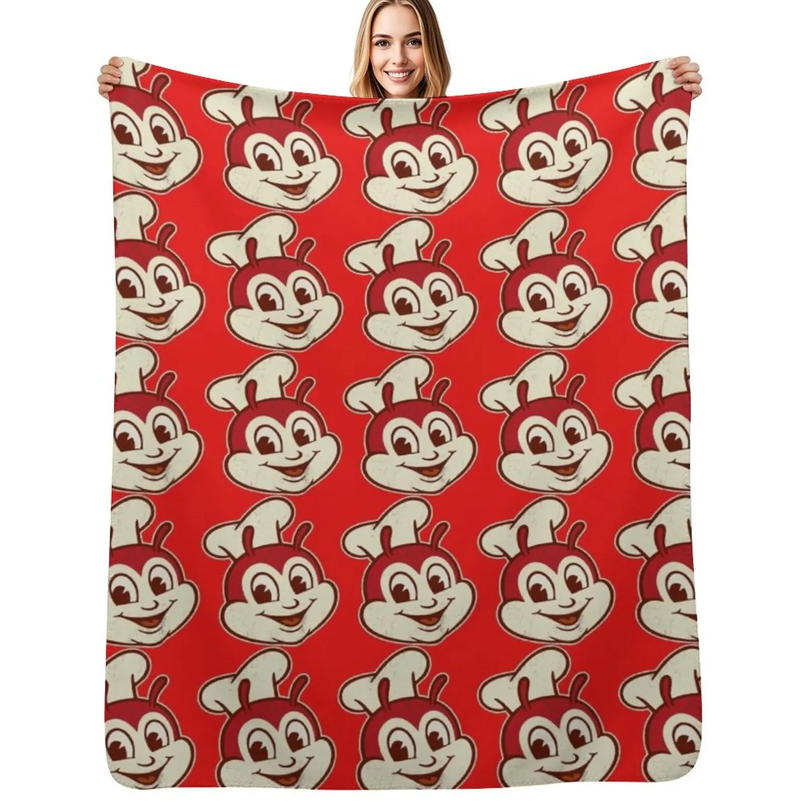 

Jollibee Fast Food Throw Blanket Furry Thin Blankets