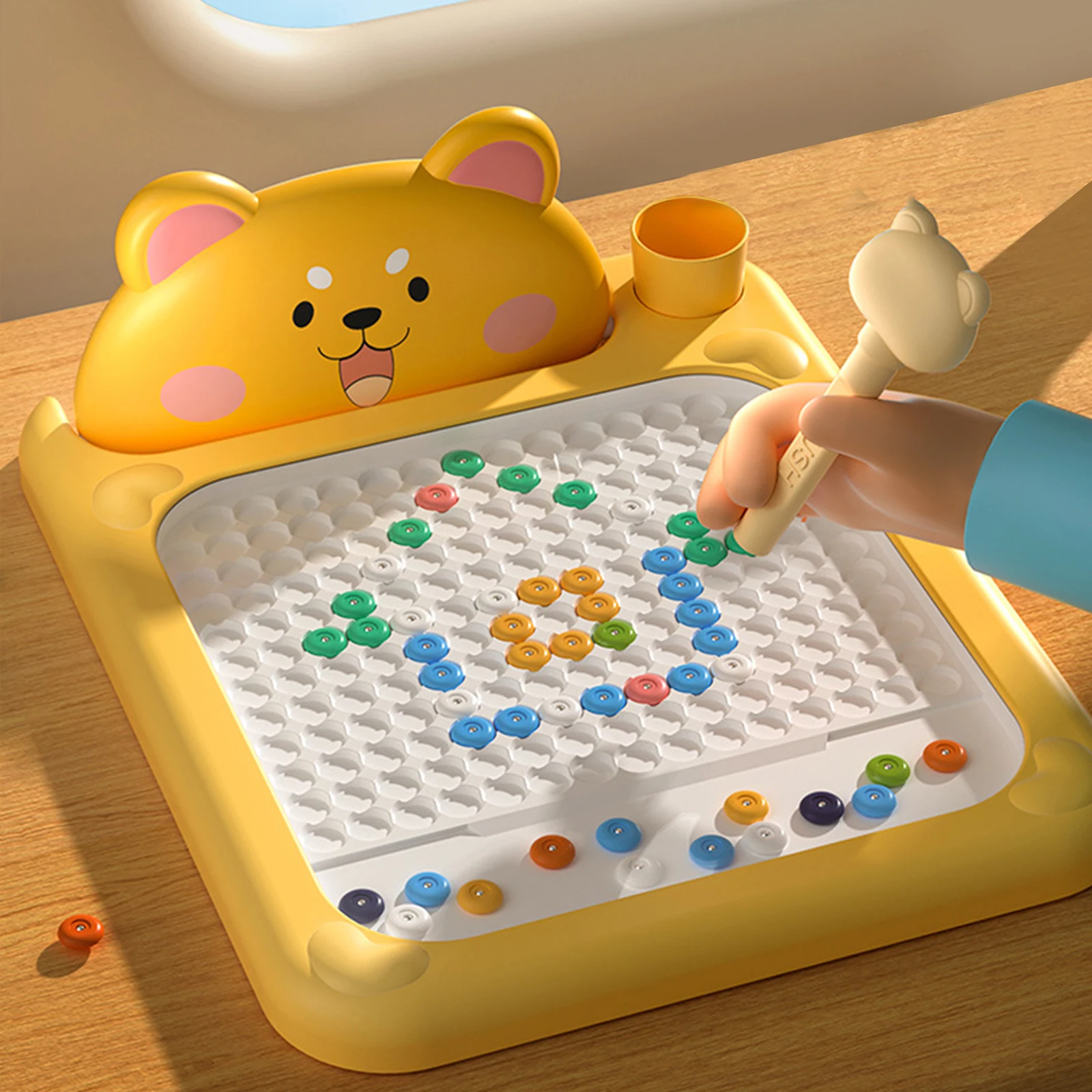 Cartoon Magnetic Drawing Board Reusable Interactive Pen Art Board Large Magnetic Graffiti Board for Early Education Puzzle Toy