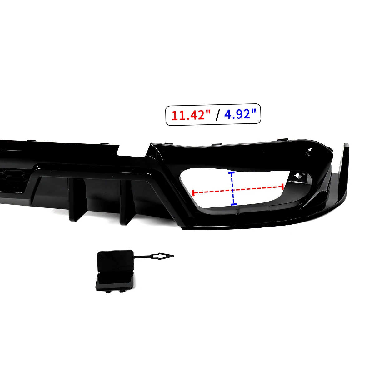 Magickit difusor traseiro pára-choques lábio guarda protetor capa para bmw x5 g05 m sport 2019-25 amortecedor traseiro lábio difusor glossly preto