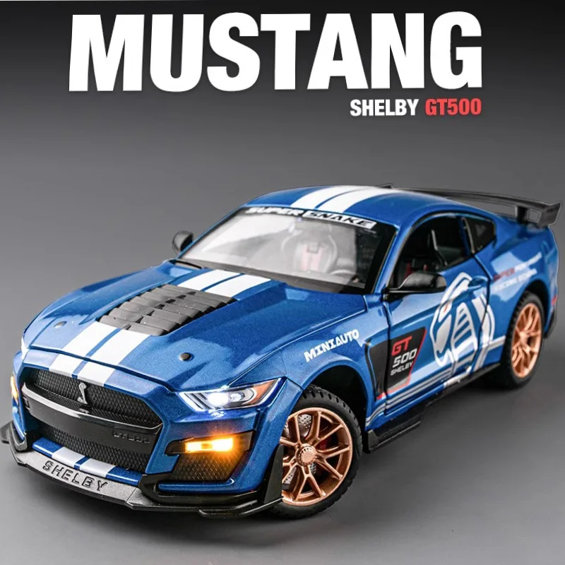 1:32 Ford Mustang Viper GT500 supercoche aleación Diecast modelo decorativo adornos de moda ordenador adornos de escritorio regalo para niños