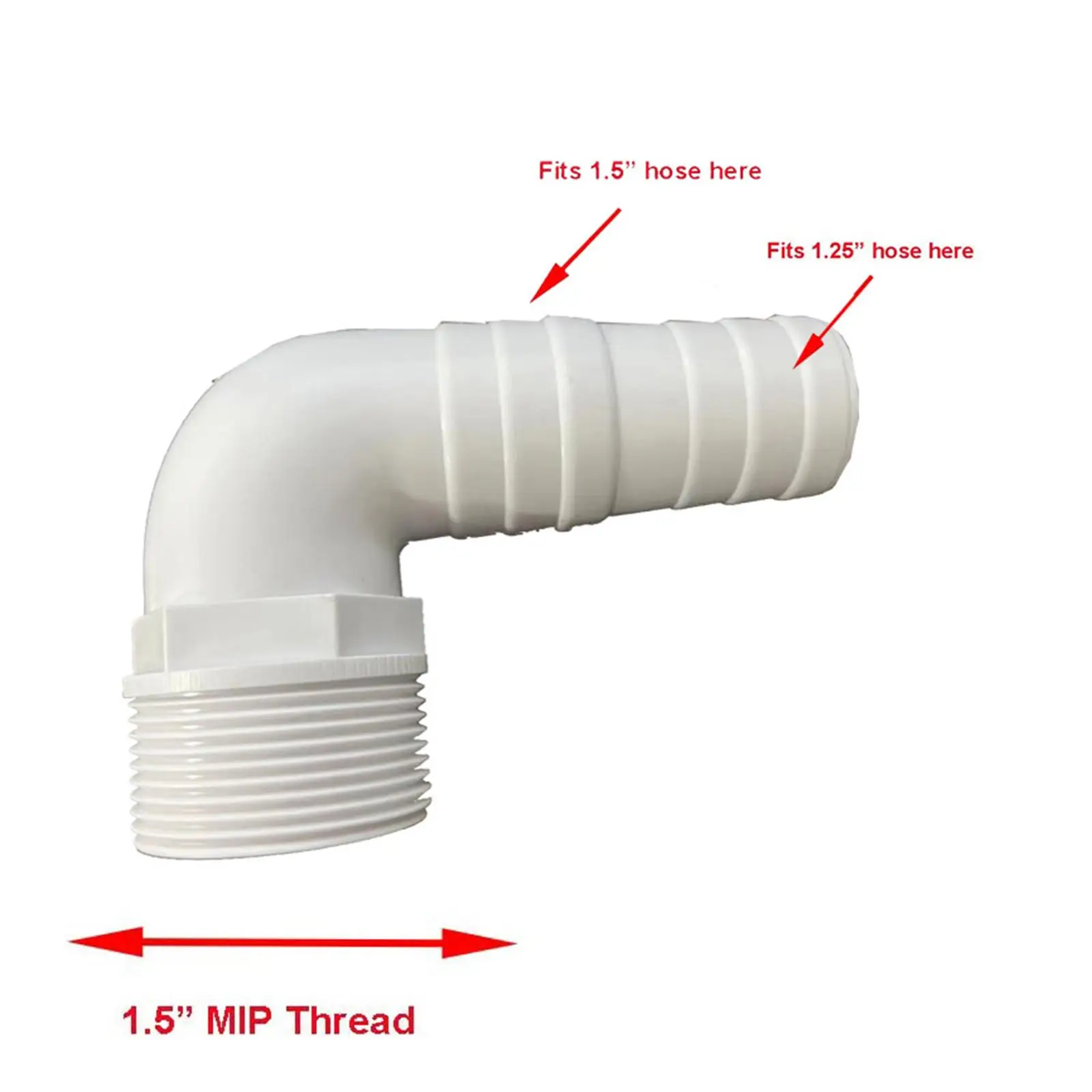 

Pool Elbow Adapter Repalces 1 1/2" Part Strong Accessory 90 Degree Elbow Hose Adapter Fittings Pool Maintenance for Spx1091Z7