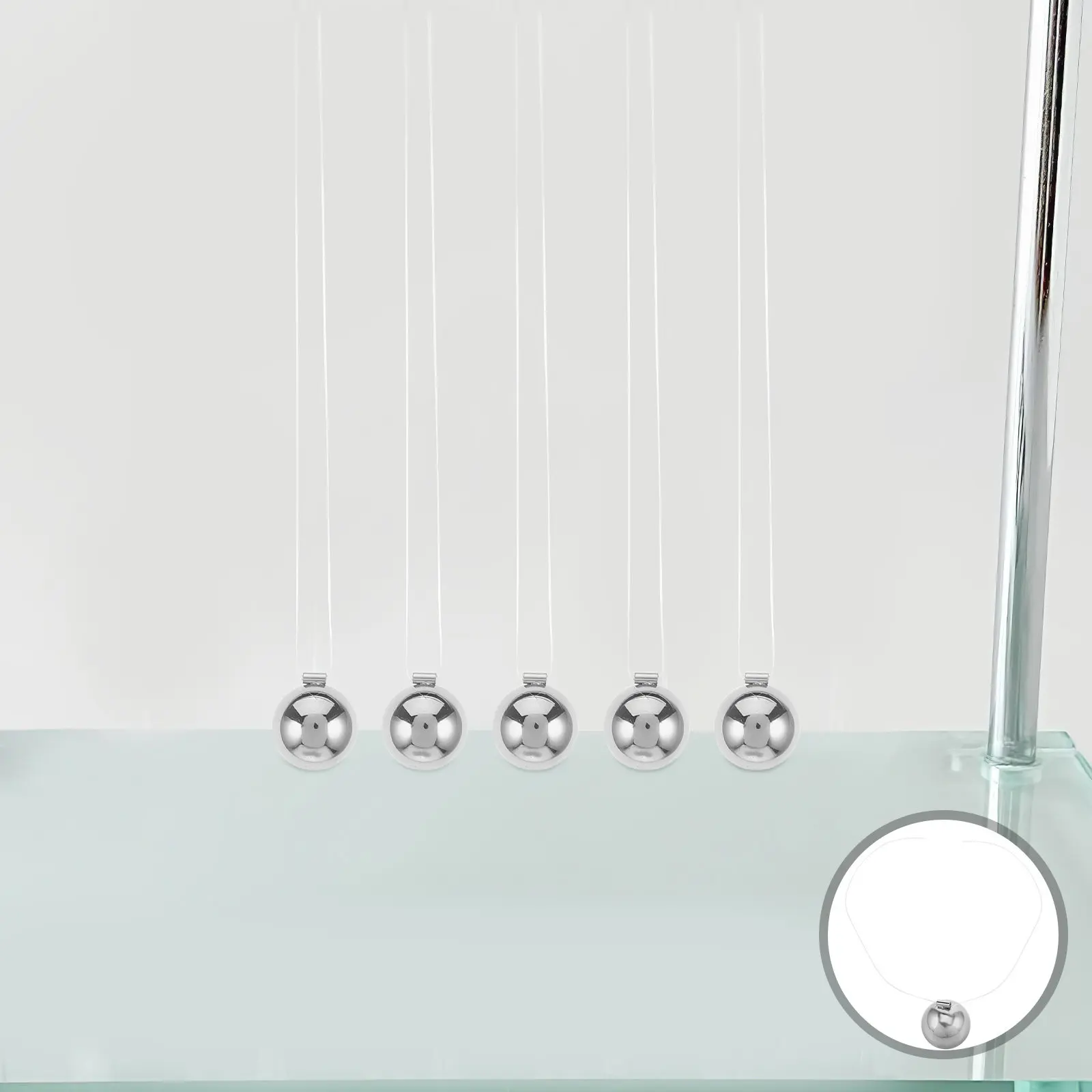 5Pcs Stainless Steel Balanced Balls Physics Educational Desktop Decoration Office Gadget